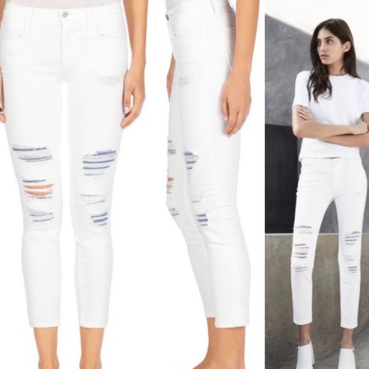 J Brand White Chaos Capri Jeans J Brand White Chaos Capri Jeans